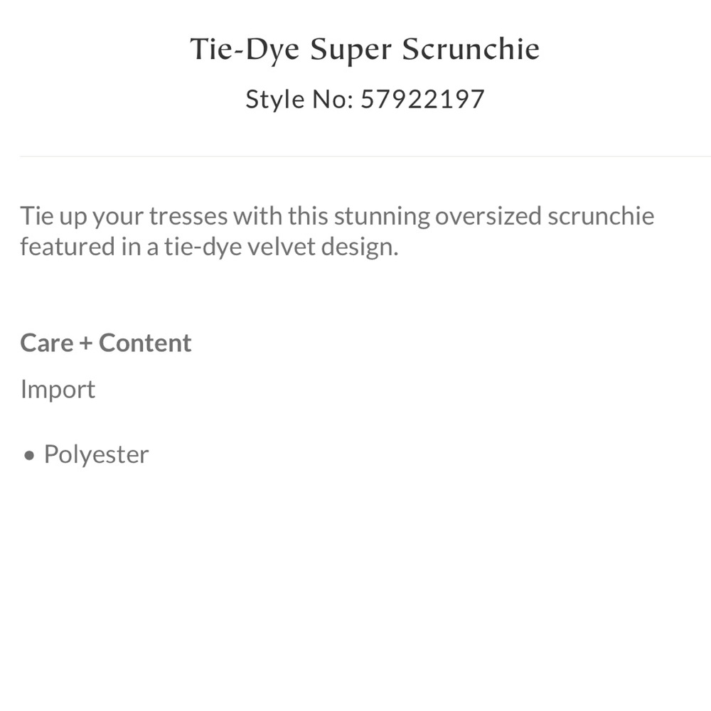 Free People Tie Dye Velvet Mega Scrunchie - Picture 3 of 6